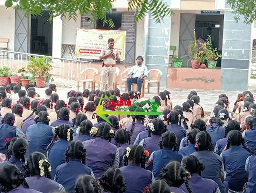 Addiction material awareness show among students, on behalf of the Trafficking Police Station