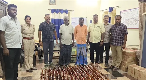 The alcohol-free police arrested two people who were involved in the sale of wine as a legal antagonist in Anthiyur, subject to the Kopisetibabolum alcohol detention, and seized 400 wine bottles from them...