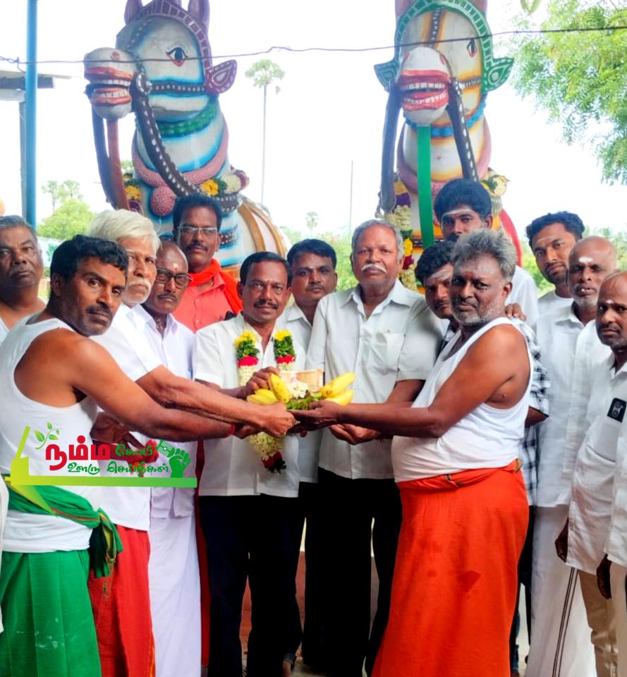 A donation of Rs. 5000 was given to the festival of the Arulmigu Karupparayan Arulmigu Sri Kannimar Temple and an electric meter service wiring worth Rs. 10,000 was provided to the temple.
