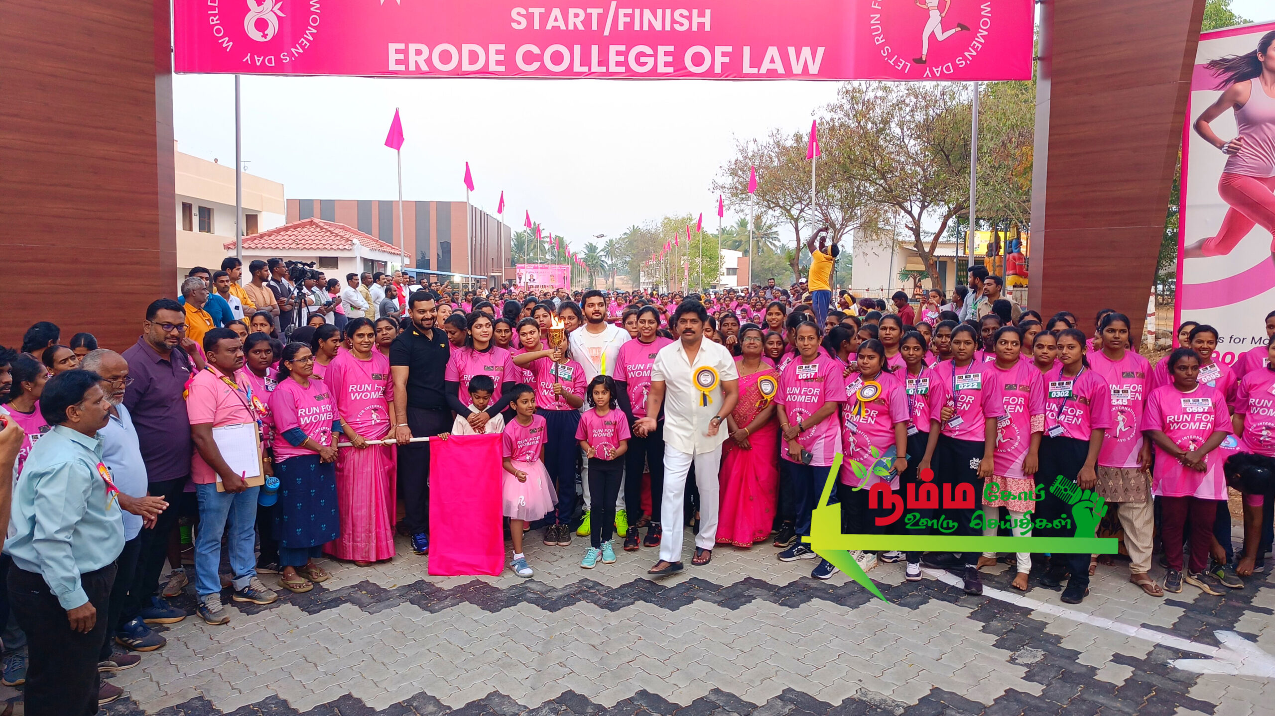 On the occasion of International Women's Day, a private nursing college operating in Gopichettipalayam organized an awareness marathon against cancer.